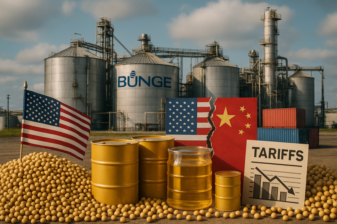 Shares of Bunge Global SA jumped more than 13% on Wednesday after President Donald Trump said the United States is considering ending purchases of Chinese cooking oil. The agricultural commodities giant — one of the world’s largest soybean processors and cooking oil producers — led the S&P 500 higher, with shares rising over 13% to $93.44. Bunge’s stock has now gained roughly 17% year-to-date, although it remains down 3.6% over the past 52 weeks.Trump’s comments, made in a Truth Social post late Tuesday, marked the latest escalation in US-China trade tensions. He accused China of engaging in “economically hostile acts” by refusing to buy US soybeans, saying Washington is weighing a termination of cooking oil trade “and other elements of trade” as retaliation.“I believe that China purposefully not buying our Soybeans, and causing difficulty for our Soybean Farmers, is an Economically Hostile Act,” Trump said, adding that the US could “easily produce Cooking Oil ourselves” without reliance on imports from China.The president’s remarks follow months of heightened trade friction. Last week, <a href="https://invezz.com/news/2025/10/11/trump-announces-extra-100-tariffs-on-china-control-critical-software-exports/">Trump threatened an additional 100% tariff on Chinese imports</a> after Beijing imposed new export controls on rare earth minerals. China has also moved to sanction five US subsidiaries from South Korea’s Hanwha Group, further straining bilateral ties.Soybean and biofuel markets in focusThe dispute over cooking oil has significant implications for the agricultural and renewable fuel sectors. Used cooking oil — one of China’s top exports to the US — is a key feedstock for biofuel production. According to data from the US International Trade Commission, the United States imported nearly $1.2 billion worth of used cooking oil from China in 2024, representing almost half of all such imports.However, shipments have fallen sharply in 2025, with just $356 million worth imported through the first half of the year. The decline comes as tariffs rise and supply chains tighten, creating opportunities for domestic processors like Bunge and Archer-Daniels-Midland (ADM). Shares of ADM also rose Wednesday, gaining about 2.5% to $63.41.Both Bunge and ADM operate major soybean crush plants across the US, converting soybeans into oil and meal used for food, animal feed, and biofuel production. Industry analysts say Trump’s proposed policy could strengthen the competitive position of US processors if Chinese imports are curtailed further.Outlook reflects Viterra Merger and conservative guidanceAlongside the market rally, Bunge on Wednesday provided updated financial guidance that reflects its recent merger with Canadian grains company Viterra, an $8 billion deal completed in July. The company now expects adjusted earnings between $7.30 and $7.60 per share for the full year, excluding certain items. Analysts surveyed by FactSet were forecasting $7.39 per share.The updated outlook marks a slight reduction from Bunge’s prior forecast of around $7.75 per share, but still represents a performance that investors viewed as better than feared.While the merger is expected to strengthen Bunge’s scale in grain and oilseed processing, near-term results may remain influenced by shifting trade policies and commodity price volatility.As the Trump administration weighs further actions against Beijing, Bunge’s gains highlight how trade tensions — long a source of market anxiety — can also drive sharp moves in sectors poised to benefit from policy shifts in Washington.The post <a href="https://invezz.com/news/2025/10/15/bungee-shares-jump-as-trump-threatens-to-cut-chinese-cooking-oil-imports/">Bungee shares jump as Trump threatens to cut Chinese cooking oil imports</a> appeared first on <a href="https://invezz.com/">Invezz</a> Bungee shares jump as Trump threatens to cut Chinese cooking oil imports