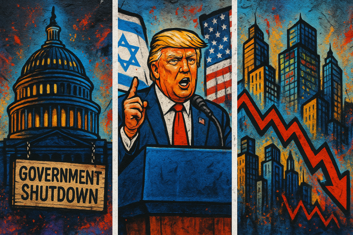 This week brought a mix of political stalemate, global diplomacy, and market unease as Washington remained mired in a prolonged government shutdown, President Donald Trump took a victory lap over a Middle East cease-fire, and renewed credit worries rattled US regional banks. Meanwhile, Wall Street’s largest lenders continued to post robust quarterly results, tempering investor anxiety amid broader economic uncertainty.Senate gridlock extends government shutdownThe <a href="https://invezz.com/news/2025/10/16/senate-fails-again-to-end-government-shutdown-as-stalemate-drags-into-16th-day/">US Senate once again failed to advance a Republican-led proposal </a>to extend government funding on Thursday, marking the tenth unsuccessful attempt since the shutdown began more than two weeks ago. The latest vote, 51–45, fell short of the 60 votes needed to proceed, ensuring that the government shutdown will continue through at least October 20.No Democratic senators crossed party lines, reflecting entrenched divisions between the parties. The House-passed measure, championed by Senate Majority Leader John Thune (R-S.D.), would have temporarily funded the government through November 21. Democrats, however, argued it failed to address key policy demands, including the extension of healthcare tax credits.In a further setback, the Senate also blocked a defense appropriations bill intended to reopen parts of the government. The Pentagon funding measure fell 50–44, with only three Democrats backing it. Thune, who voted against it procedurally to revive it later, expressed visible frustration as hopes of a partial funding breakthrough faded.With the Senate now adjourned until Monday, the shutdown—already the longest since 2018–2019—continues to weigh on markets and public services. Trump hails Gaza cease-fire as hostage exchanges continueIn a major diplomatic development, <a href="https://invezz.com/news/2025/10/13/trumps-speech-protest-cheers-and-the-historic-dawn-of-a-new-middle-east/">President Donald Trump addressed Israel’s Parliament on Monday</a>, hailing the release of the final 20 hostages held by Hamas under a US-brokered cease-fire agreement. The deal also saw Israel release nearly 2,000 Palestinian prisoners in exchange, marking what Trump called “the historic dawn of a new Middle East.”The truce, while offering relief after two years of conflict, remains fragile. Hamas has yet to comply with Israel’s demand to disarm, and international discussions on Gaza’s future continue.On Saturday, Israel confirmed the return of the remains of a tenth hostage, Eliyahu Margalit, 75, while tensions rose over Hamas’s failure to return all bodies as stipulated in the cease-fire. Aid agencies described Gaza as a “wasteland,” warning of enormous humanitarian challenges in the aftermath of Israel’s campaign.Regional banks rattle markets with loan losses and fraud claimsThe US regional banking sector faced fresh pressure after<a href="https://invezz.com/news/2025/10/17/what-did-zions-bancorp-western-alliance-do-and-why-is-wall-street-so-volatile/"> Zions Bancorp disclosed a $50 million charge-off tied</a> to two troubled commercial loans at its California Bank & Trust unit. Western Alliance Bancorp also revealed a lawsuit against borrower Cantor Group V, LLC, over alleged fraud and misrepresentation.Shares of both banks plunged, weighing on market sentiment throughout the week. Analysts cited renewed credit-quality fears amid growing defaults in niche sectors such as auto parts and commercial real estate.Though Western Alliance reaffirmed its 2025 guidance, the developments highlighted investor unease over opaque lending practices and potential contagion within smaller banks.Big Banks deliver strong earnings but urge cautionIn contrast, major US banks delivered strong third-quarter earnings. <a href="https://invezz.com/news/2025/10/14/jpmorgan-reports-higher-q3-profit-as-it-doubles-down-on-us-economic-resilience/">JPMorgan Chase</a>, <a href="https://invezz.com/news/2025/10/14/goldman-sachs-q3-earnings-5-key-takeaways-investors-cant-miss/">Goldman Sachs</a>, Wells Fargo, and <a href="https://invezz.com/news/2025/10/15/morgan-stanley-posts-strong-q3-earnings-what-investors-should-know/">Morgan Stanley</a> all beat expectations, supported by robust dealmaking and trading revenue.JPMorgan CEO Jamie Dimon highlighted the resilience of the US economy but cautioned that “complex geopolitical conditions” and “sticky inflation” posed risks ahead. Goldman Sachs reported a 39% jump in profits, even as it announced plans for over 1,000 layoffs by year-end.Wells Fargo and Morgan Stanley also posted double-digit profit gains, citing solid consumer health and rising investment activity.Still, executives across Wall Street emphasized vigilance as the combination of political gridlock, global tensions, and regional bank stress continued to cloud the economic outlook.The post <a href="https://invezz.com/news/2025/10/18/weekly-wrap-us-shutdown-drags-on-trump-touts-cease-fire-success/">Weekly wrap: US shutdown drags on, Trump touts cease-fire success</a> appeared first on <a href="https://invezz.com/">Invezz</a> Weekly wrap: US shutdown drags on, Trump touts cease-fire success