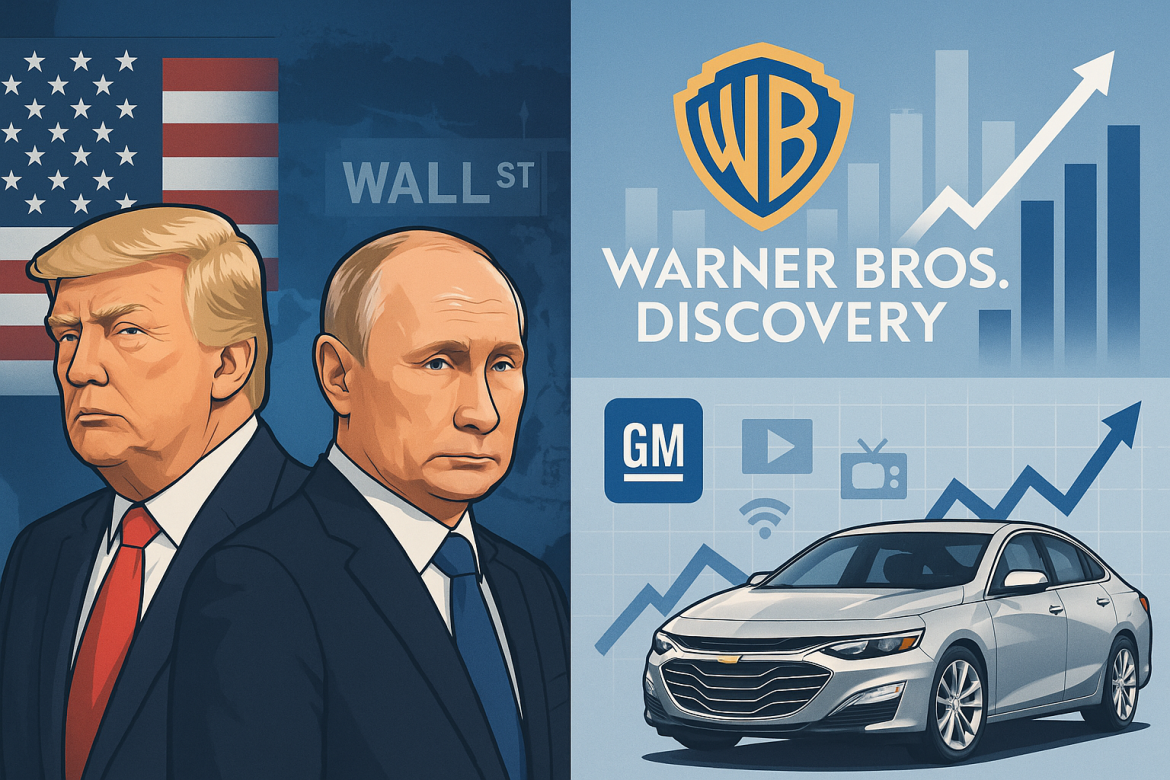 A flurry of political and corporate developments shaped the US and global landscape on Tuesday, as diplomatic tensions between Washington and Moscow disrupted summit plans, Warner Bros. Discovery (WBD) explored a possible sale amid strategic shifts, and General Motors (GM) shares surged following robust quarterly results. Meanwhile, US President Donald Trump renewed attacks on Democrats over the ongoing government shutdown, and major US indexes closed mixed as investors digested a wave of earnings reports.Trump-Putin meeting delayed amid ceasefire disputeAn anticipated meeting between US President Donald Trump and Russian President Vladimir Putin has been postponed after <a href="https://invezz.com/news/2025/10/21/trump-putin-summit-on-hold-after-moscow-rejects-us-backed-ceasefire-plan/">Moscow rejected a US-backed proposal for an immediate ceasefire in Ukraine.</a>Talks meant to lay the groundwork for the summit, including those between Secretary of State Marco Rubio and Russian Foreign Minister Sergey Lavrov, were delayed as both sides remained far apart on core issues. Washington and its European partners have been advocating for a truce along current front lines, while Moscow continues to insist on territorial and political preconditions that Kyiv and its allies deem unacceptable.Kremlin officials downplayed the notion of a postponement, insisting that no firm dates had been set, but Western diplomats described Russia’s rejection of the ceasefire proposal as the main obstacle.The dispute highlights a classic diplomatic dilemma — whether to hold a summit to foster compromise or wait until negotiators have already resolved key differences. For now, officials in Washington and European capitals have signaled that a formal meeting cannot proceed until Moscow softens its stance.Warner Bros. Discovery weighs potential sale <a href="https://invezz.com/news/2025/10/21/sale-or-split-whats-the-better-path-forward-for-wbd-stock/">Warner Bros. Discovery (NASDAQ: WBD) shares jumped more than 10%</a> after the media conglomerate confirmed it is expanding its strategic review and is now open to a potential sale.The announcement follows months of restructuring, including plans to split into two standalone media entities. In a press release, the company said it received “unsolicited interest” from multiple parties, prompting a broader evaluation of strategic alternatives.A full acquisition could deliver a premium for shareholders, especially if competitive bidding emerges. WBD’s portfolio — spanning HBO Max, DC Studios, Discovery+, and CNN — positions it as a valuable target for media companies seeking scale.While a sale could help reduce WBD’s $30 billion debt load, CEO David Zaslav emphasized that the previously planned split still holds long-term promise, allowing each division to focus on growth and operational efficiency.Trump criticizes Democrats over shutdownPresident Trump accused Democrats of “holding the government hostage” amid the ongoing government shutdown, urging them to “reopen the government.”Speaking at an event, Trump claimed Democrats were “getting killed in the polls” and insisted he would not be “extorted” by their “crazy plot.” He argued that the opposition was obstructing progress because his administration was “doing so well.”General Motors stock soars on strong Q3 resultsGeneral Motors (NYSE: GM) shares surged 14% to $66.62 — an all-time high — after the automaker reported stronger-than-expected third-quarter results and raised its full-year profit forecast.GM posted revenue of $48.6 billion, slightly lower year-over-year but above market expectations. Net income fell 56.6% to $1.3 billion, with diluted earnings per share at $1.35. Despite profit declines, GM lifted its full-year adjusted EPS forecast to a range of<a href="https://invezz.com/news/2025/10/21/gm-stock-surges-over-9-as-automaker-lifts-profit-forecast-on-lower-tariff-impact/"> $9.75–$10.50</a>.The automaker also said it expects to offset roughly 35% of the impact from tariffs imposed by President Trump’s administration, signaling resilience amid macroeconomic challenges.US markets end mixed amid corporate earningsThe Dow Jones Industrial Average climbed 218 points, or 0.5%, to a record close, supported by upbeat results from Coca-Cola, 3M, and General Motors. The S&P 500 ended flat, while the Nasdaq Composite slipped 0.2%.Coca-Cola and 3M rose 3% and 7%, respectively, after surpassing Wall Street’s expectations, while regional bank Zions Bancorp gained over 1% following a solid earnings report.Despite tech weakness, strong performance from industrial and consumer stocks helped maintain overall market stability as investors weighed the latest earnings season results.The post <a href="https://invezz.com/news/2025/10/21/us-digest-russia-meeting-delayed-corporate-shake-ups-and-market-highs/">US digest: Russia meeting delayed, corporate shake-ups, and market highs</a> appeared first on <a href="https://invezz.com/">Invezz</a> US digest: Russia meeting delayed, corporate shake-ups, and market highs