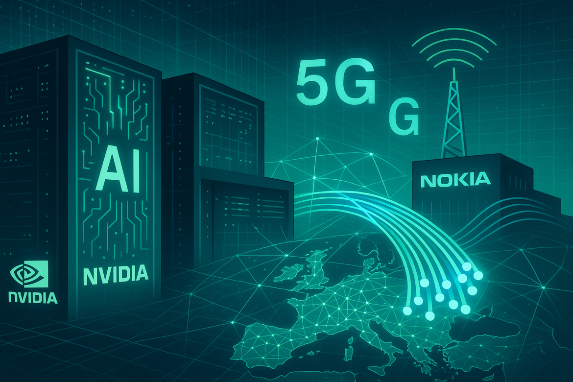 Nvidia Corp. plans to make a $1 billion equity investment in Nokia Oyj, betting on the Finnish company’s strategic pivot from traditional mobile networking toward artificial intelligence (AI) and data center technologies. The move marks a major endorsement from the world’s most valuable chipmaker, further highlighting how AI infrastructure is reshaping the global technology landscape.Nvidia takes 2.9% stake in NokiaUnder the terms of the agreement announced Tuesday, Nokia will issue about 166 million new shares to Nvidia at $6.01 per share, giving the US-based chipmaker a 2.9% ownership stake in the company. Nokia shares surged as much as 17% in Helsinki trading, their biggest intraday jump since 2013, while US-listed Nokia stock climbed 19% to $7.53. Nvidia shares were up 1.1%, while other network equipment makers such as Arista Networks and Ciena slipped around 0.4% each.The partnership will see Nvidia’s chips integrated into Nokia’s radio access network (RAN) software to enhance performance for 5G and 6G connectivity. At the same time, Nvidia will explore incorporating Nokia’s data center technologies into its own AI infrastructure. Both companies described the deal as a step toward developing advanced AI networking solutions capable of meeting the surging global demand for computing capacity.Nokia’s strategic pivot to AI and data centersBest known for its legacy in mobile networks, Nokia has been steadily repositioning itself as a key player in AI-driven connectivity and data infrastructure. The company’s push into data center technology—fueled by rising demand from AI workloads—has already begun to pay off. Nokia recently beat Wall Street earnings estimates, aided by growth in its new business lines.Earlier this year, Nokia acquired US-based Infinera Corp. for $2.3 billion, expanding its portfolio to include networking products optimized for AI data centers. In April, it appointed Justin Hotard, formerly head of Intel’s Data Center and AI Group, as its Chief Executive Officer, underscoring its AI ambitions. The company also announced a partnership with Super Micro Computer in September to build integrated data-center solutions for AI computing.Hotard’s leadership marks a new era for Nokia, which is now positioning itself as the only Western alternative to China’s Huawei Technologies Co., offering a full suite of communications infrastructure, including 5G radios, fiber optics, and core networking systems.Nvidia expands its global AI footprintThe investment in Nokia adds to Nvidia’s broader global expansion in AI-related ventures. In recent months, the company has embarked on a spending spree—<a href="https://invezz.com/news/2025/09/22/nvidia-to-back-openai-with-100b-data-centre-investment/">pledging up to $100 billion to OpenAI</a> and providing funding to firms such as Wayve and Oxa in autonomous vehicles, Revolut in fintech, and PolyAI in conversational AI. Nvidia has also announced plans to build a €1 billion data center in Germany in partnership with Deutsche Telekom AG, as part of its effort to strengthen Europe’s AI infrastructure.The Nokia investment comes as European policymakers and tech leaders seek to build a competitive AI ecosystem capable of keeping pace with the United States and China. Nvidia CEO Jensen Huang has been vocal in urging Europe to accelerate infrastructure development and support companies aiming to harness AI while maintaining control over their data within the region.For Nvidia, the Nokia deal represents both a strategic foothold in Europe’s networking industry and an opportunity to integrate AI deeper into next-generation communications infrastructure. For Nokia, it provides a powerful endorsement of its AI transformation strategy and a boost of confidence from one of the technology industry’s most influential players.The post <a href="https://invezz.com/news/2025/10/28/nvidia-to-invest-1b-in-nokia-to-accelerate-ai-and-networking-collaboration/">Nvidia to invest $1B in Nokia to accelerate AI and networking collaboration</a> appeared first on <a href="https://invezz.com/">Invezz</a> Nvidia to invest $1B in Nokia to accelerate AI and networking collaboration