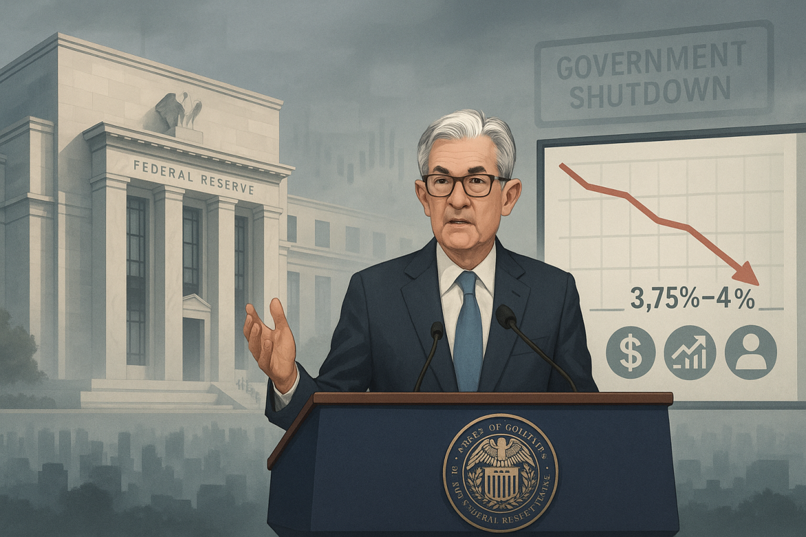 The Federal Reserve on Wednesday approved its second consecutive interest rate cut, a widely anticipated move that came despite limited visibility into the economy due to the ongoing government shutdown.By a 10-2 vote, the Federal Open Market Committee (FOMC) reduced the benchmark federal funds rate by 25 basis points to a range of 3.75%–4%, while also announcing plans to end its quantitative tightening (QT) program on December 1. The decision marks a cautious effort by the Fed to balance concerns about slowing employment with persistent inflation pressures.Mixed signals and dissenting votesTwo FOMC members dissented from the decision, reflecting divisions within the committee. Governor Stephen Miran favored a larger half-point cut, while Kansas City Fed President Jeffrey Schmid voted against any reduction, citing ongoing strength in the economy and elevated inflation.The Fed’s post-meeting statement acknowledged “uncertainty” stemming from the lack of recent economic data, as the government shutdown has suspended several key reports, including nonfarm payrolls and retail sales. The only recent major release, the consumer price index (CPI), showed annual inflation running at 3%, driven by higher energy costs and goods affected by President Donald Trump’s tariffs.“Available indicators suggest that economic activity has been expanding at a moderate pace,” the statement read. It added that job gains have slowed and the unemployment rate has edged up but remained low through August, while inflation “remains somewhat elevated.” The committee also reiterated that “downside risks to employment rose in recent months.”Despite the uncertainty, markets reacted positively to the rate cut. Stocks fell after the announcement, while Treasury yields climbed.End of quantitative tighteningIn a significant policy shift, the Fed said it would end its balance sheet reduction — also known as quantitative tightening — on December 1. The QT program, which began in 2022, has reduced the Fed’s balance sheet by about $2.3 trillion, bringing it down from nearly $9 trillion at its peak during the pandemic to around $6.6 trillion.Under QT, the Fed had been allowing maturing Treasury and mortgage-backed securities to roll off its balance sheet each month rather than reinvesting the proceeds. However, signs of tightening in short-term funding markets prompted concerns that the reduction may have gone far enough.An implementation note said the Fed would now roll proceeds from maturing mortgage securities into shorter-term Treasury bills, marking a more flexible stance toward liquidity management.Analysts, including Evercore ISI’s Krishna Guha, said the decision opens the door for the Fed to potentially restart asset purchases in 2026 to accommodate “organic growth” in market demand.Balancing risks in a volatile environmentFed Chair Jerome Powell, speaking at a press conference after the decision, emphasized that the overall economic outlook had not changed significantly since September, despite limited data availability.“Although some important federal government data have been delayed due to the shutdown, the public and private sector data that have remained available suggest that the outlook for employment and inflation has not changed much,” Powell said.Powell also cautioned that another rate cut in December is “not a foregone conclusion.” While projections released in September had indicated potential reductions in both October and December, Powell emphasized that the December move is not assured, signaling a more data-dependent approach by the central bank.The Fed’s balancing act remains delicate. While the economy continues to expand moderately, inflation remains above the central bank’s 2% target, and the labor market has shown signs of softening.With only one meeting left this year, policymakers have left the door open for further adjustments in December. The post <a href="https://invezz.com/news/2025/10/29/fed-delivers-quarter-points-rate-cut-amid-data-uncertainty/">Fed delivers quarter points rate cut amid data uncertainty</a> appeared first on <a href="https://invezz.com/">Invezz</a> Fed delivers quarter points rate cut amid data uncertainty