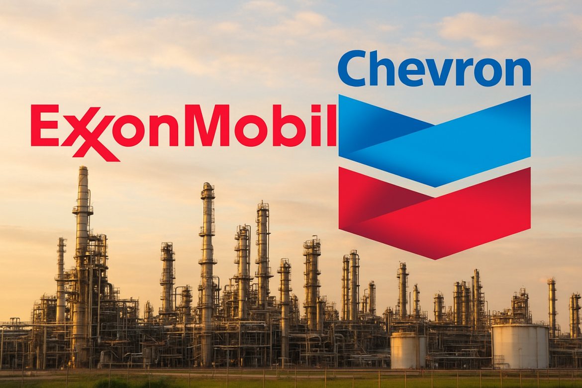 Exxon Mobil and Chevron, two of the world’s largest oil producers, reported weaker third-quarter results on Friday as lower crude prices and rising expenses dented profitability. Despite the downturn, both companies reaffirmed plans to ramp up production, betting on long-term demand resilience even as global oil prices hover near $60 a barrel.Exxon posts lower profit but maintains aggressive production growthExxon’s quarterly profit fell 12% year-on-year to $7.5 billion, or $1.76 per share, missing analysts’ expectations of $1.82 per share, according to FactSet. “We delivered the highest earnings per share we’ve had compared to other quarters in a similar oil-price environment,” said CEO Darren Woods, referring to periods in the last decade when prices ranged from $65 to $75 a barrel.The company attributed the decline to softer crude prices, weak chemical margins, higher depreciation, and lower base volumes following divestments. These factors were only partially offset by robust output growth in key fields.Exxon’s production in the Permian Basin, the largest oil field in the United States, hit a record of nearly 1.7 million oil-equivalent barrels per day. In Guyana, where Exxon leads a consortium responsible for one of the most significant oil finds of the century, production surpassed 700,000 barrels per day.The company returned $9.4 billion to shareholders through dividends and share buybacks during the quarter. Exxon executives said the company’s balance sheet remains strong, positioning it to sustain investment in growth projects despite near-term market weakness.Share price of Exxon Mobile slipped by 1.52% during premarket hours on Friday. Chevron hit by acquisition costs and lower oil pricesChevron reported a steeper 21% decline in quarterly profit, earning $3.5 billion for the period. The company’s results were hurt by weaker crude prices and transaction expenses from its $53 billion acquisition of Hess Corporation, completed in July.Chevron recorded a net loss of $235 million tied to severance and integration costs from the Hess deal. Revenue fell slightly to $48.17 billion from $48.93 billion a year earlier, though it still topped analysts’ estimates of $47.23 billion.Upstream earnings dropped to $3.3 billion from $4.59 billion a year earlier, while downstream earnings nearly doubled to $1.14 billion, helped by stronger refining margins.Chevron’s oil and gas output reached a record 4.1 million barrels of oil equivalent per day, up 21% from a year ago. The increase was largely driven by production gains in Kazakhstan, the Gulf of Mexico, and the Permian Basin, as well as the integration of Hess’s assets.Oil majors brace for volatile pricesThe weak results from both companies come amid a challenging global energy landscape marked by easing OPEC+ production cuts and growing concerns about an economic slowdown. The resulting supply glut has kept crude prices under pressure, even as demand remains steady in emerging markets.Eimear Bonner, Chevron’s finance chief, said the company’s portfolio was well-positioned to endure price volatility. “We expect we’ll come through that cycle like we always do, and our portfolio is strong and resilient,” she said.Both Exxon and Chevron signaled confidence in the long-term outlook for oil, emphasizing their plans to boost output in major producing regions. Still, analysts said sustained weak prices could test that optimism in the quarters ahead.The post <a href="https://invezz.com/news/2025/10/31/exxon-and-chevron-profits-dip-as-oil-prices-slide/">Exxon and Chevron profits dip as oil prices slide</a> appeared first on <a href="https://invezz.com/">Invezz</a> Exxon and Chevron profits dip as oil prices slide